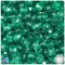 BeadTin Emerald Transparent 8mm Faceted Round Plastic Craft Beads (450pcs)